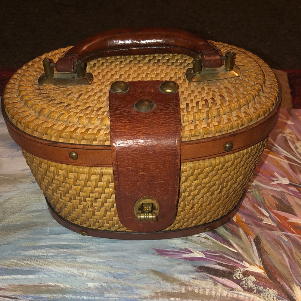 Vintage Lesco Lona Wicker Clutch Bag